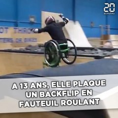 A 13 ans elle plaque un backflip en fauteuil roulant