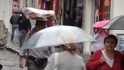 Edirne'de Sağanak Yağmur Etkili Oldu