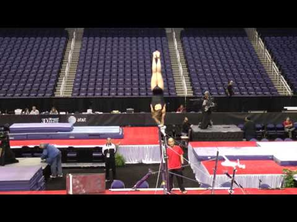 Brenna Dowell - Uneven Bars - 2014 AT&T American Cup - Podium Training
