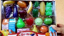 Fruits and vegetables toys for children. Unboxing toy playset and learn names.