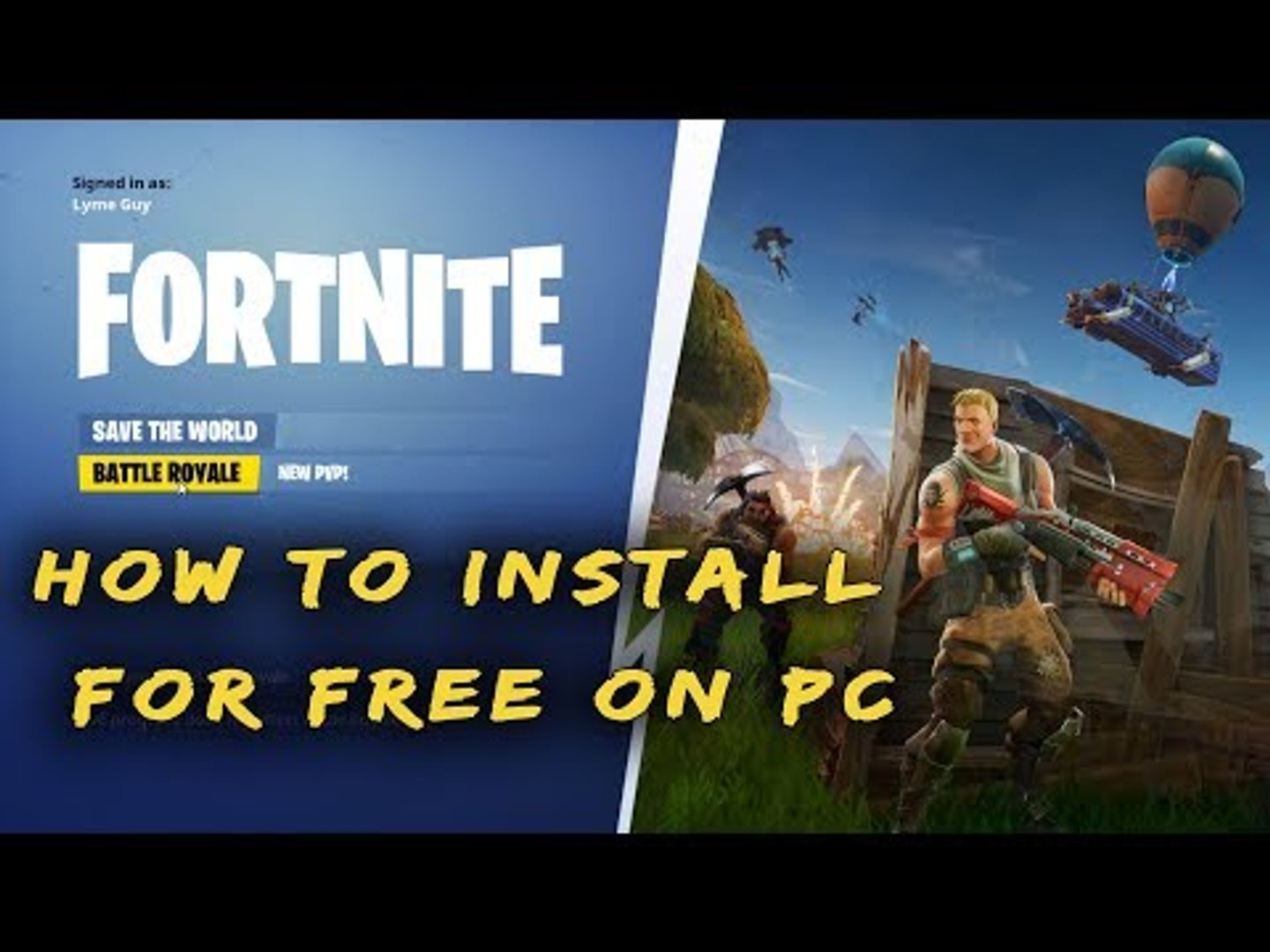 Install Fortnite Battle Royale For Free How To Install Fortnite Battle Royale Free To Pc Video Dailymotion