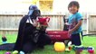 SURPRISE TOYS CHALLENGE Star Wars Darth Vader vs Ryan ToysReview Easter Egg Hunt Water Balloon Fight