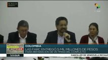 teleSUR noticia: FARC entrega dinero para víctimas