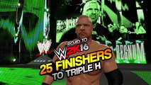 ROAD TO WWE 2K18 - 25 FINISHERS TO TRIPLE H (WWE 2K15 PS4)