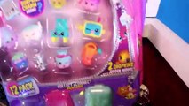 SHOPKINS SEASON 5, 12 Packs Opening ELECTRIC GLOW: Sammy Speaker, Connie Console, Petkins Backpacks