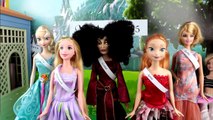 Disney Princess MISS ARENDELLE with Frozen Elsa Anna Rapunzel Barbie Hans Cinderella Mother Gothel