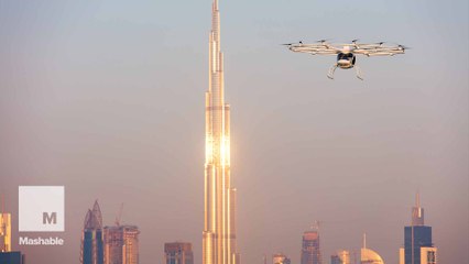 A flying taxi has taken to the skies for the first time