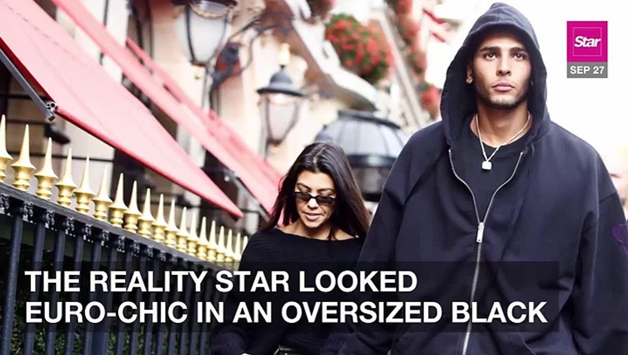 Kourtney Kardashian & Younes Bendjima Hit Paris Fashion Week In Style