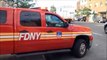 FDNY Engine 35, Tower Ladder 14 & Battalion Chief 12 Responding Out Of Their Fire Station In Harlem