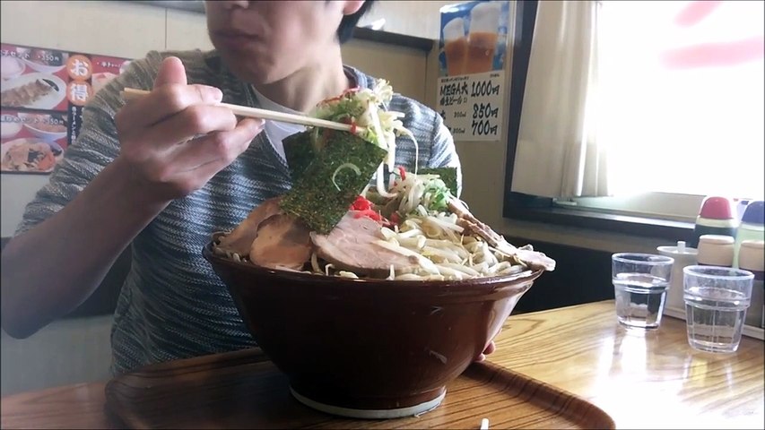 大食いチャレンジ ラーメンとん太で賞金チャレンジ Video Dailymotion