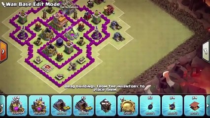 Clash of Clans | Best War Base Th7 (TOWNHALL 7) | Anti Dragon | Speed Build + Defence Replay |