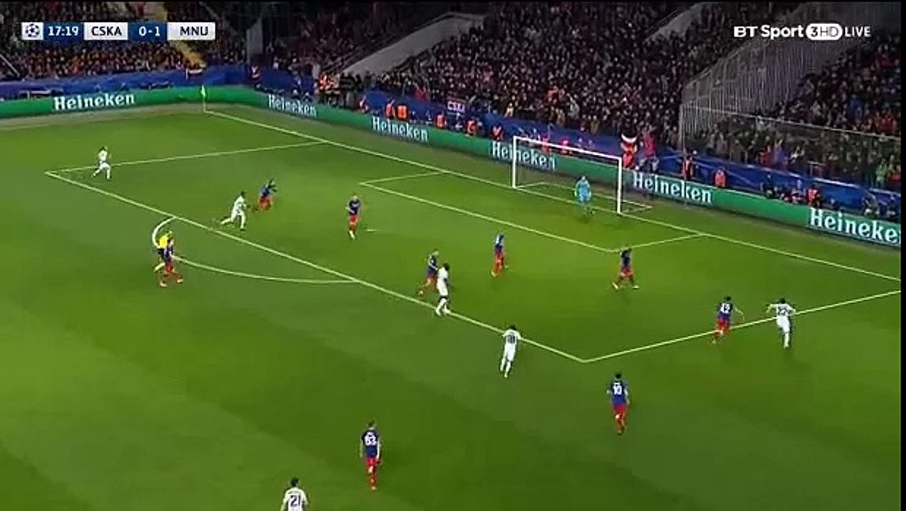 CSKA Moscow 0 - 2 Manchester United 27/09/2017 Anthony Martial Super Penalty  Goal 19' Campions League HD Full Screen
