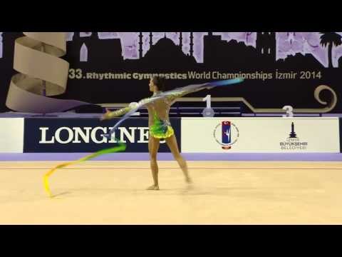 Neta Rivkin (ISR) - Ribbon Final - 2014 World Rhythmic Gymnastics Championships