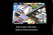 Crime City Events how to open boxes after the event is over