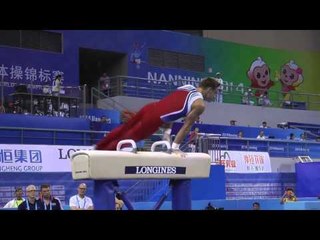 Sam Mikulak - Pommel Horse - 2014 World Championships - Podium Training