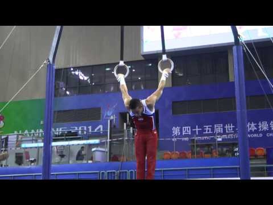 Alex Naddour - Still Rings - 2014 World Championships - Podium Training