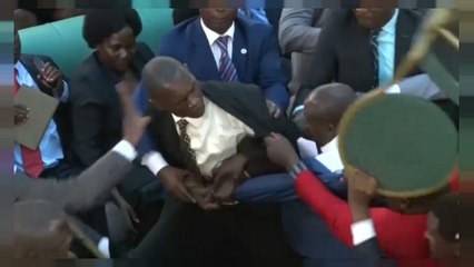 Uganda Parlamentosu'nda yumruklar konuştu