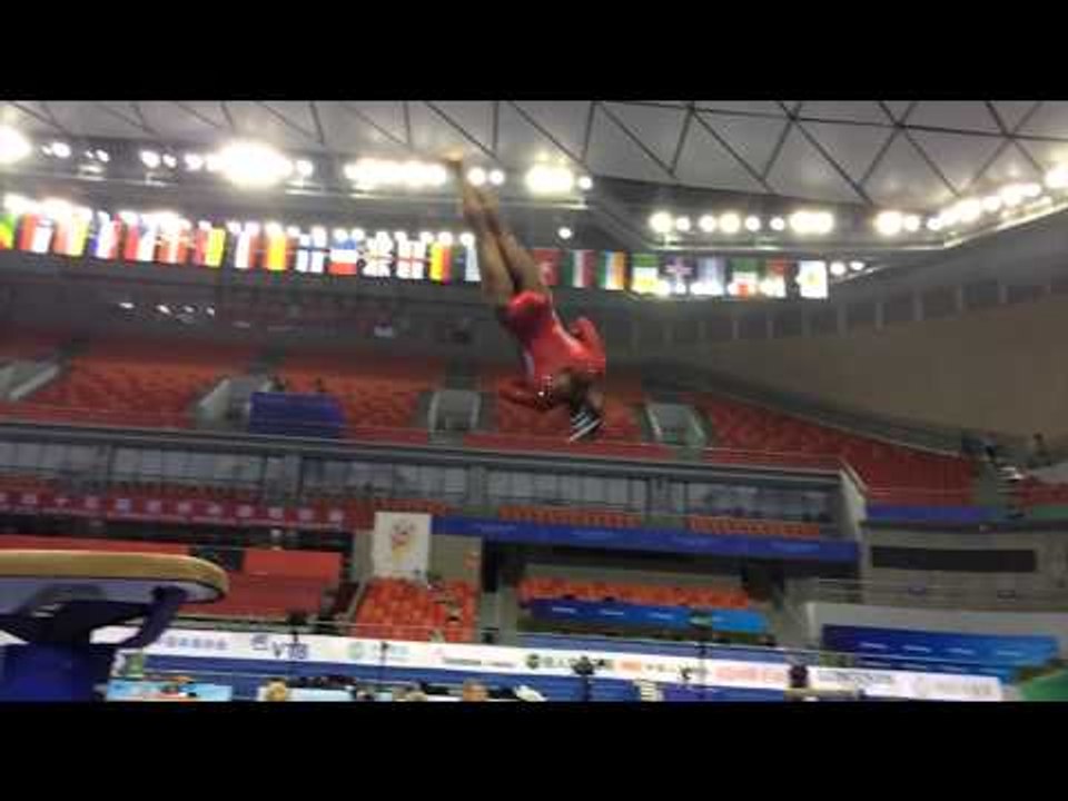 Simone Biles - Slo Mo Vault - 2014 World Championships - Podium Training