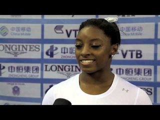 Simone Biles - Interview - 2014 World Championships - Podium Training