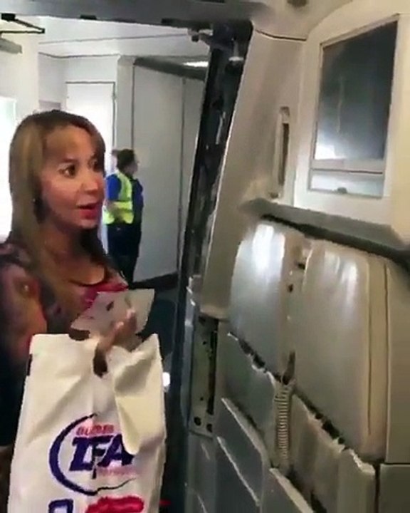 Une belle surprise en entrant dans l'avion