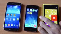 BATTERY TEST iPhone 5s vs Galaxy S4 vs Nokia Lumia 1020