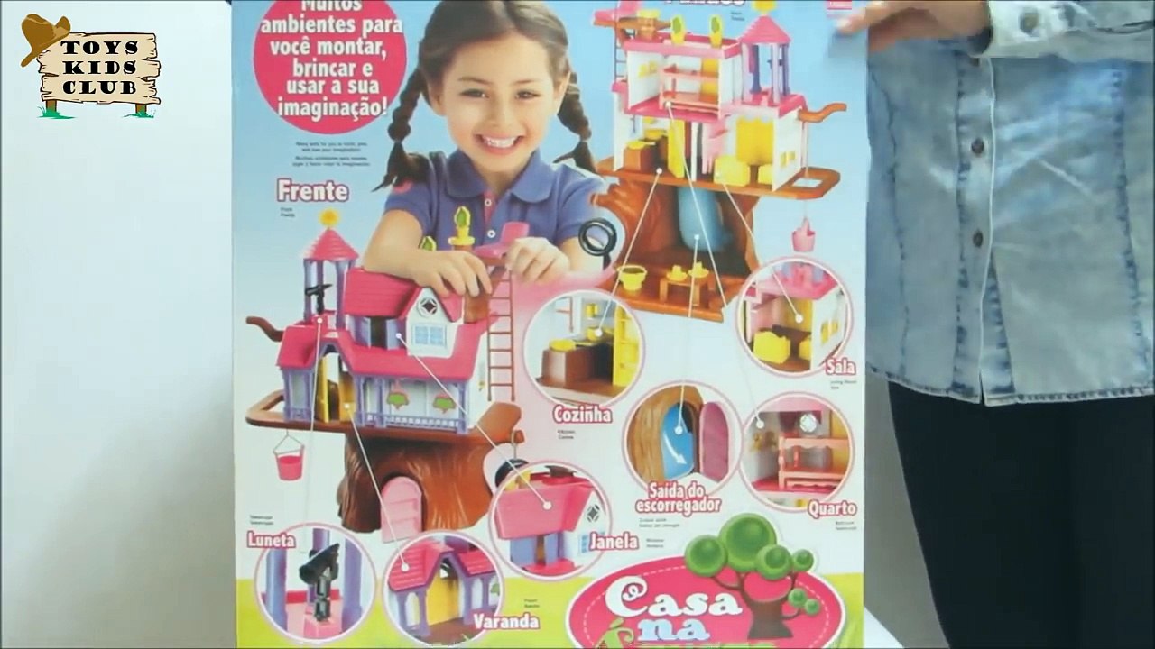 CASA NA ÁRVORE HOMEPLAY ABRINDO E MONTANDO BRINQUEDOS EM PORTUGUÊS TOYS KIDS CLUB