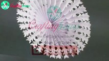 Paper Snowflakes Hanging Decorations - How to Make 3D Paper Snowflakes Easily