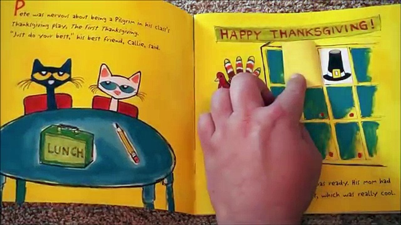 Pete The Cat ~ The First Thanksgiving Childrens Read Aloud Story Book For Kids By James Dean