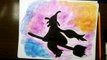 How to Draw a Witch On a Broom for Halloween - Step by Step Halloween Drawing Ideas
