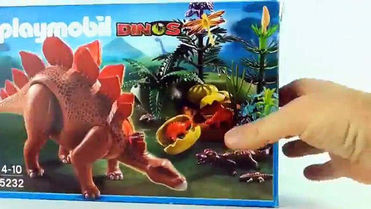 Playmobil Dinos Stegosaurus Dinosaur (5232) Toy unboxing Jurassic Dinosaur