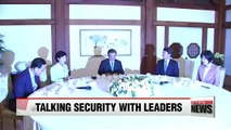 President Moon, party leaders discuss security issues