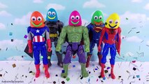 Marvel DC Comics Superheroes Finger Family Play-Doh Smiley Face Heads Best Learn Colors Video