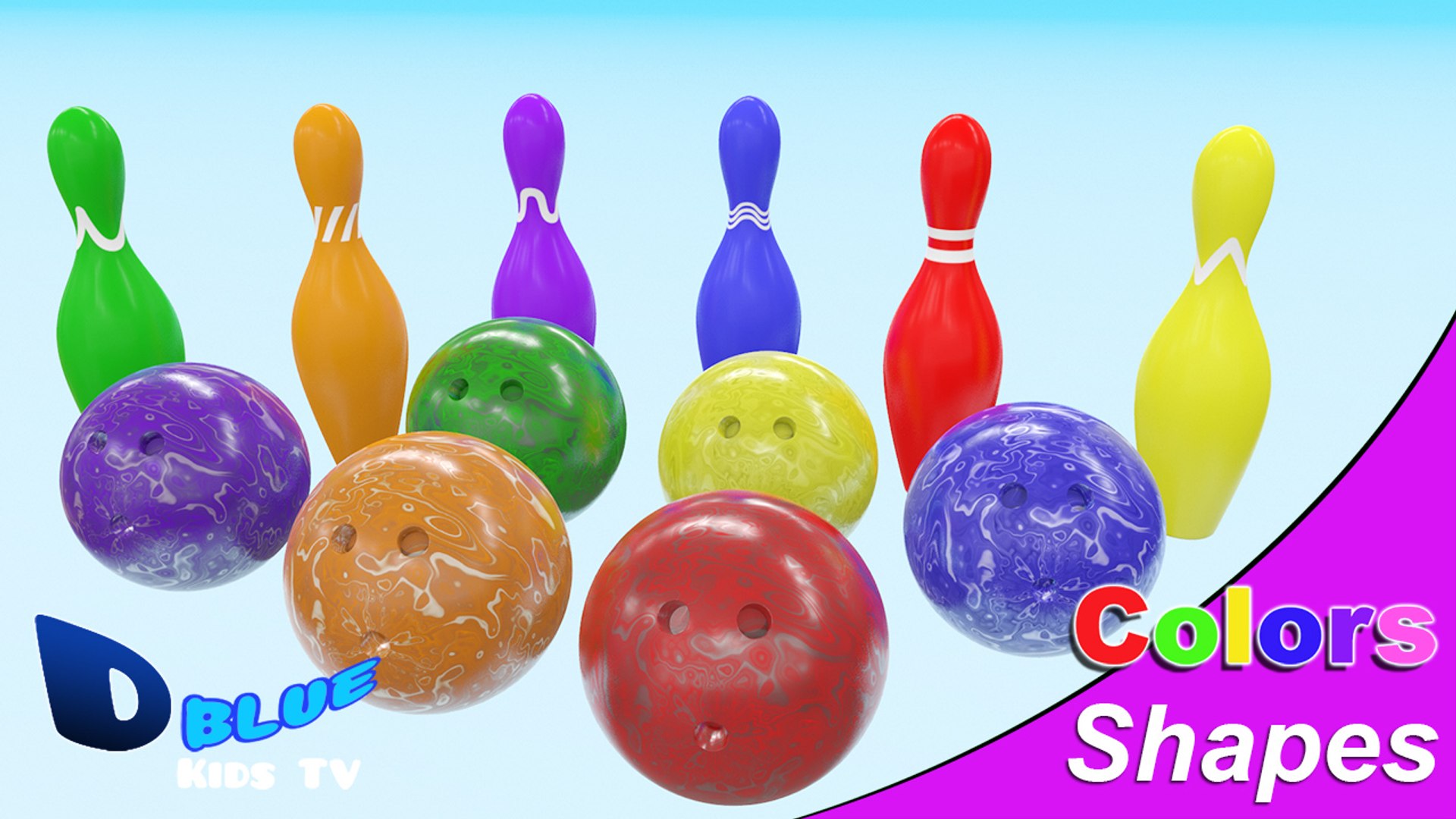 Learn Colors and Shapes with 3D Bowling Game - video Dailymotion