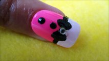 UNHAS DECORADAS TERNINHO ROSA E PRETO 2 - NAIL ART END PINK