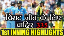 India Vs Australia 4th ODI: Virat Kohli Need 335 to win, David Warner 124 | वनइंडिया हिंदी