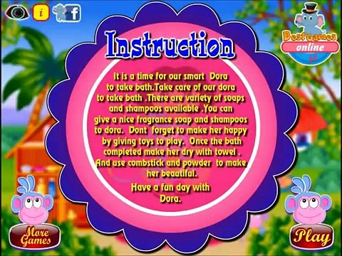 Baby Dora Bathing and Diaper Change Games Compilation for Little Girls and Babies