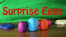 Surprise Eggs! Learn color numbers play dough eggs (Ice Blue Egg)