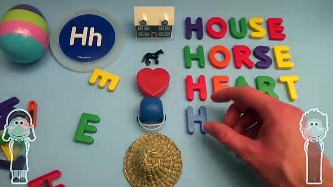 Disney Frozen Surprise Egg Learn-A-Letter! Spelling Words that Start with the Letter H!