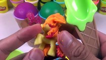 Play Doh Learn Color for Children Surprises Toys Ice Cream Cups My Litle Pony Colorful