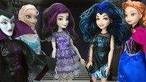 Descendants Dolls Mal vs Evie Part 4 of Frozen Elsa Taken Frozen Doll Videos