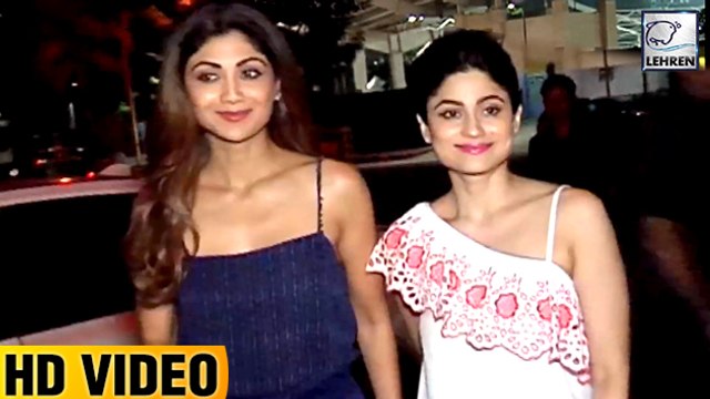 Shilpa & Shamita Shetty ENJOY A Cosy Dinner Together