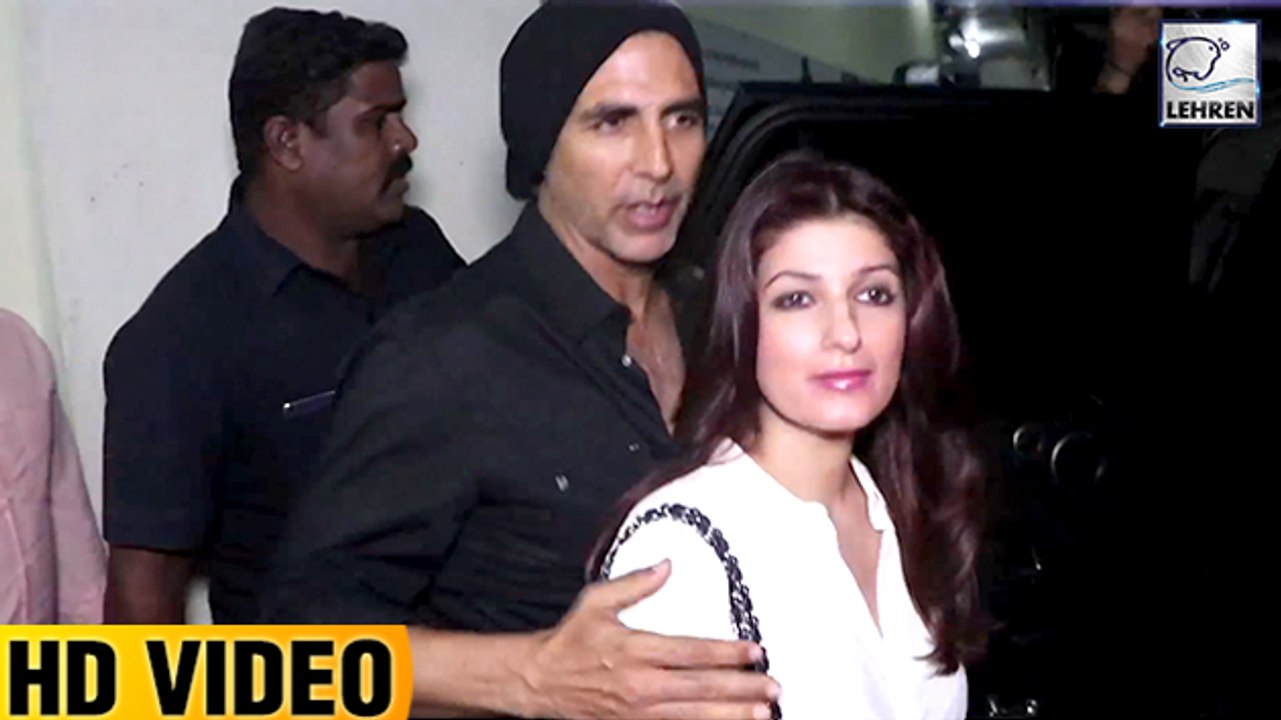 Akshay Kumar & Twinkle Khanna Spotted On A Movi...