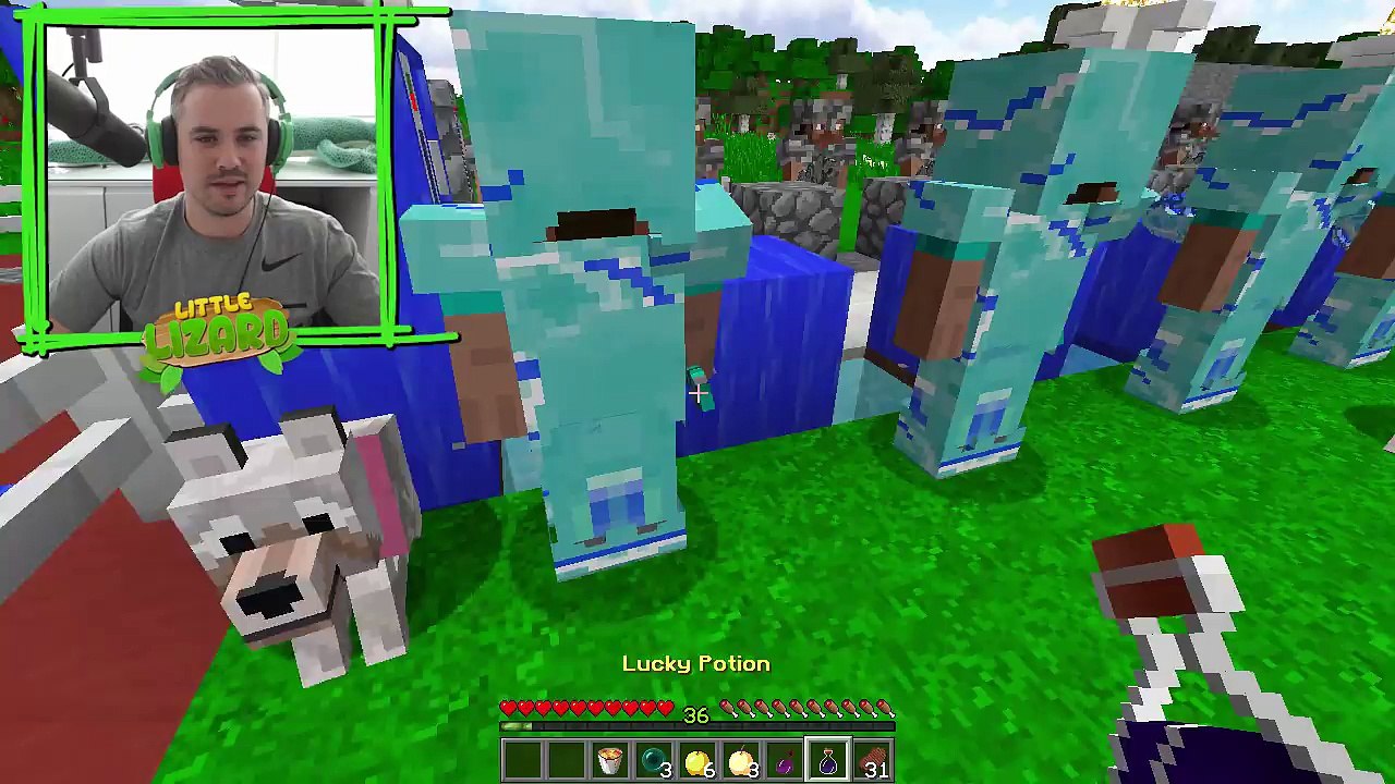 Minecraft WATER VS STONE ARMOUR CHALLENGE!