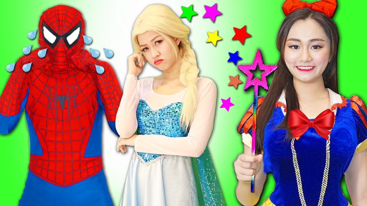Spiderman Frozen Elsa Baby Funny Prank Love Story Joker ROB vs SWAT Spiderman Superhero in real life