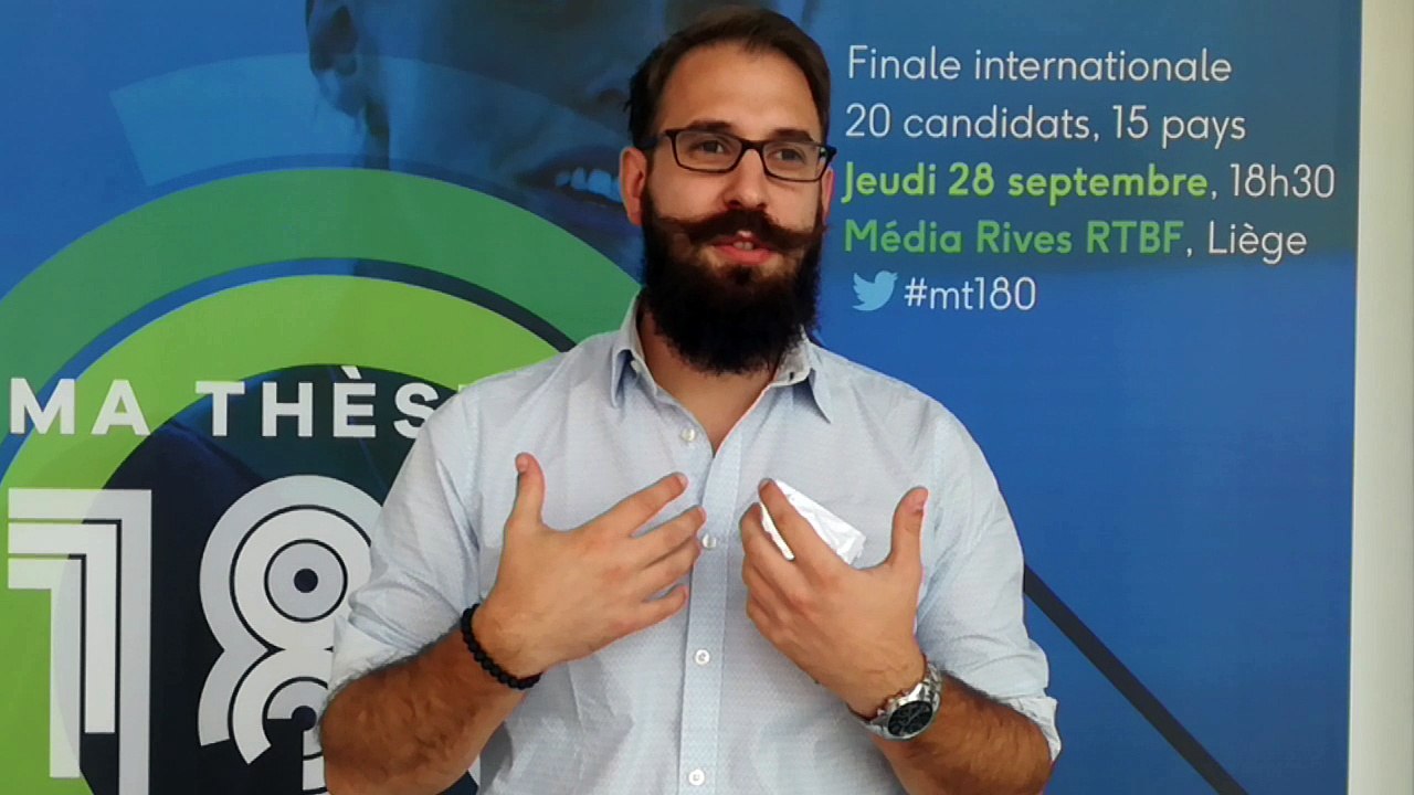 Thomas Abbate (Belgique) explique l'intérêt du concours "Ma thèse en 180 secondes"