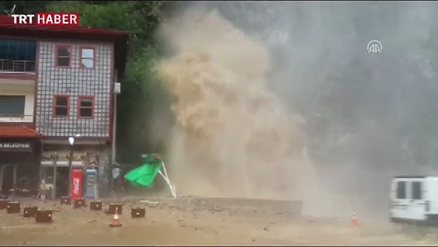 Rize'deki yağış hasara neden oldu