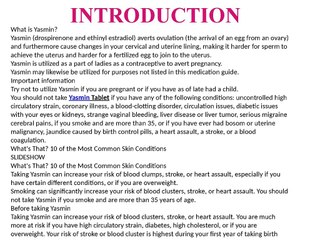 Yasmin What are the benefits and the side effects?