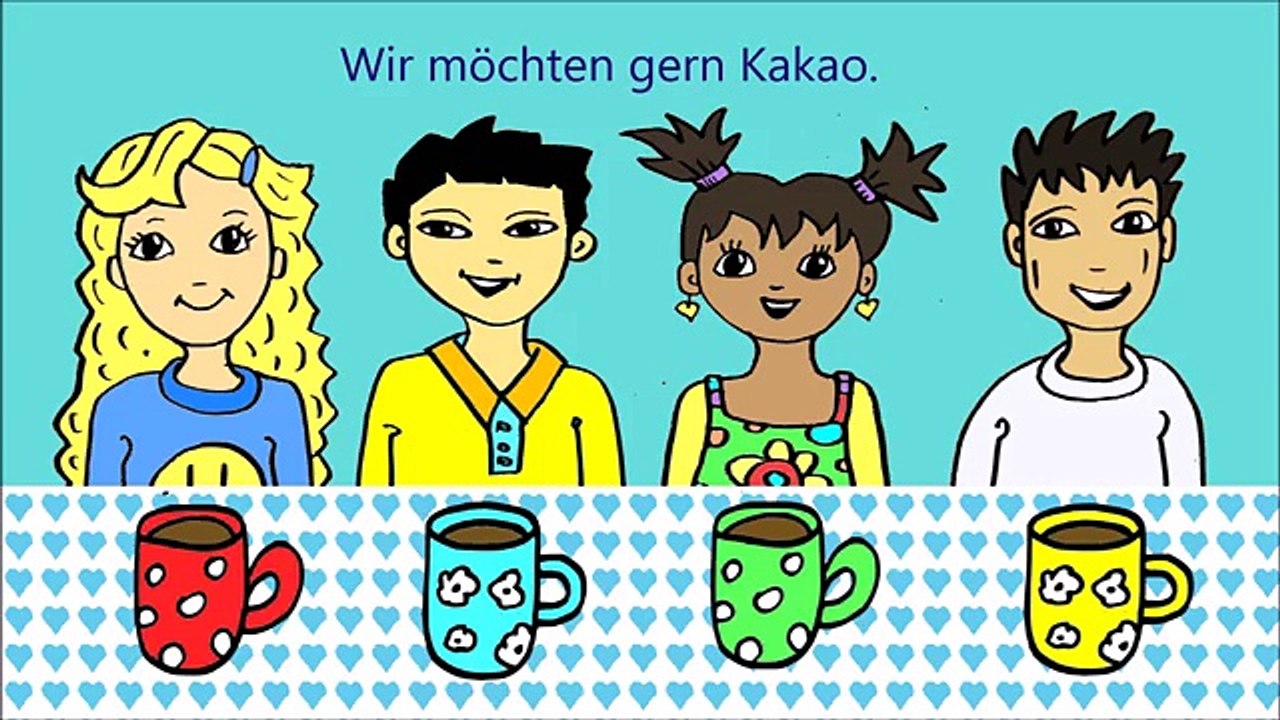 Deutsche Modalverben: mögen, möchten & wollen + Essen & Trinken – German for children
