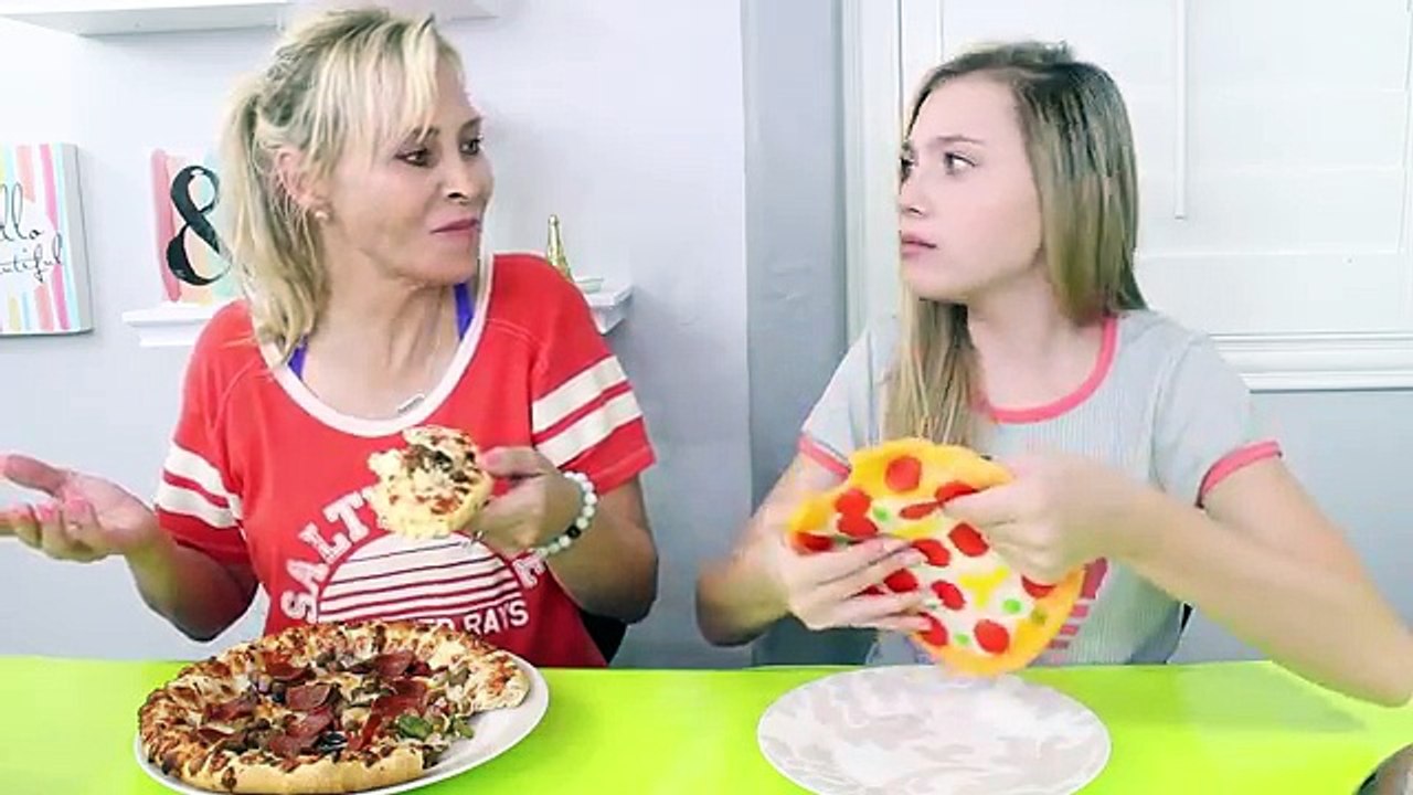 Gummy vs Real Food Challenge! ft. Mom | Sasha Morga