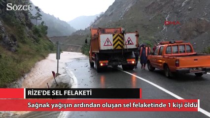 Rize'de heyelan bir ölü